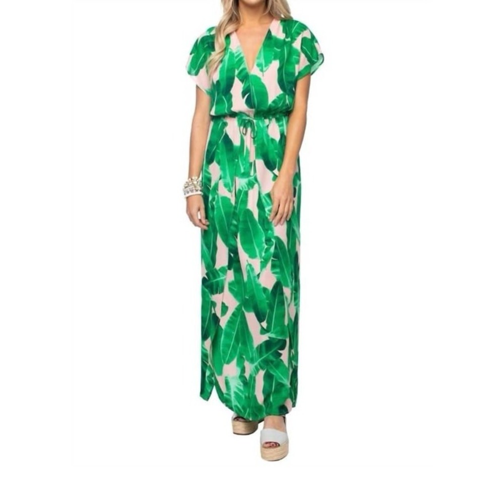 Buddy Love Natalie Key West‎ dress in palm leaf green size small